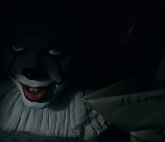 Bill Skarsgård as Pennywise in Stephen King's IT 2017