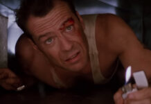 Die Hard - Bruce Willis as John McClane in a vent