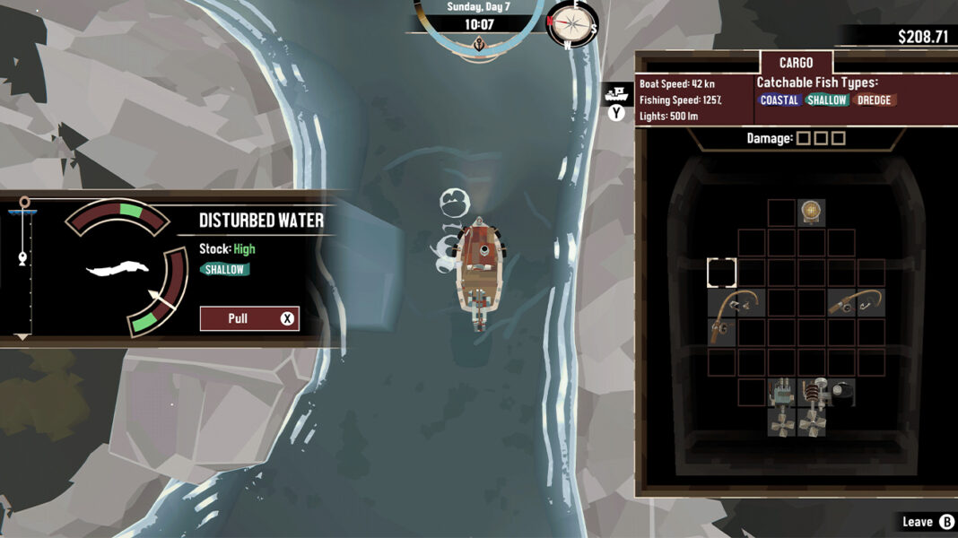 Lovecraftian Fishing Game Dredge Screenshot