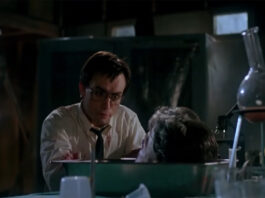 Jeffrey Combs as Herbert West in Re-Animator
