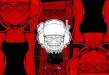 A heavily edited image depicting the protagonist of the Psychopomp video game.