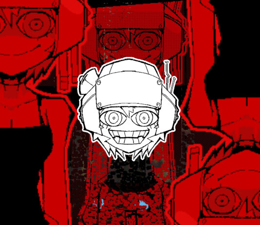 A heavily edited image depicting the protagonist of the Psychopomp video game.