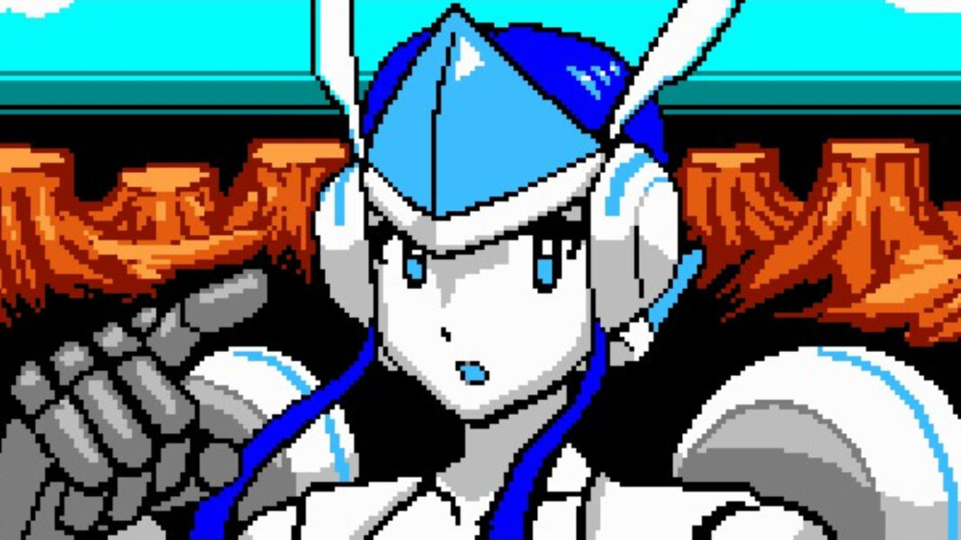 Lancer Two standing in a canyon in Astrolancer