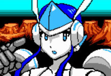 Lancer Two standing in a canyon in Astrolancer
