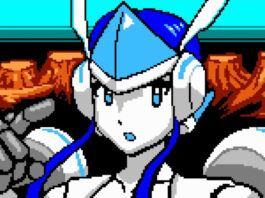 Lancer Two standing in a canyon in Astrolancer