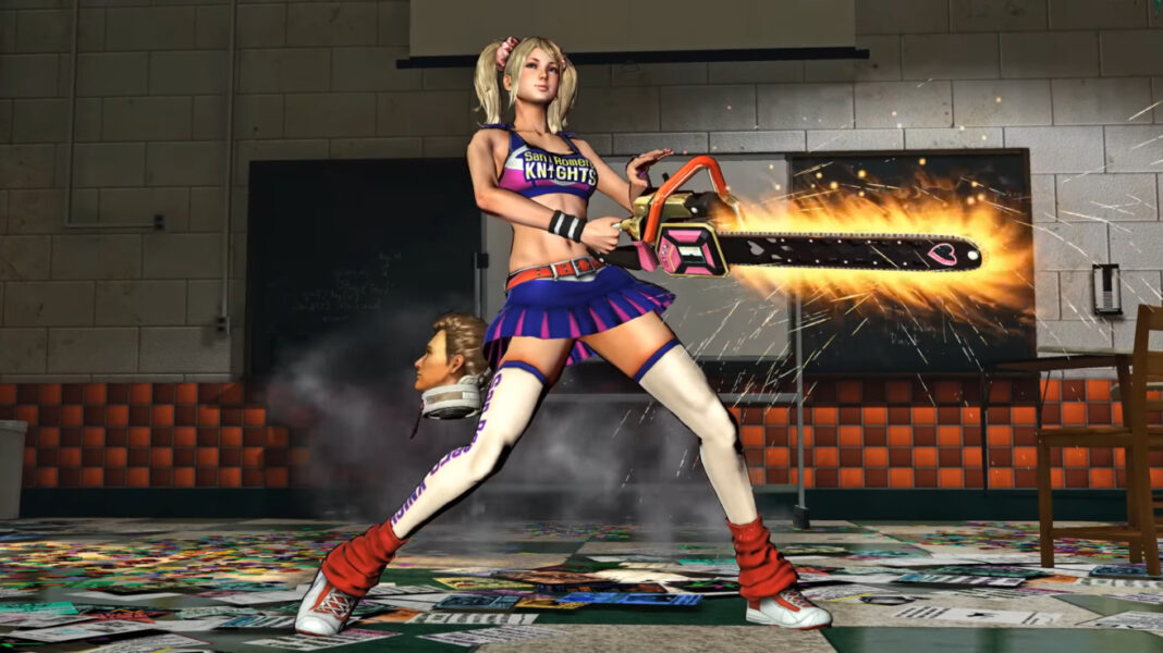 Juliet Starling readying her chainsaw in Lollipop Chainsaw