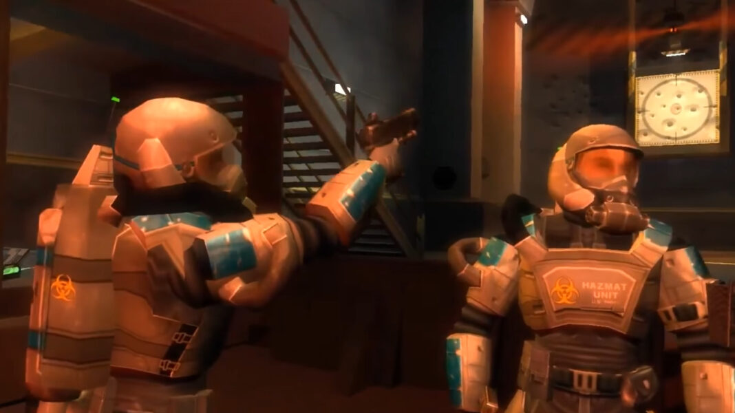 Chewie and another HAZMAT soldier in Area 51
