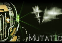 Specimen 1753 staring at the viewer in a piece of key art for Mutation