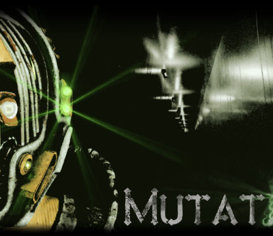 Specimen 1753 staring at the viewer in a piece of key art for Mutation