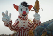 Clown In A Cornfield Parade