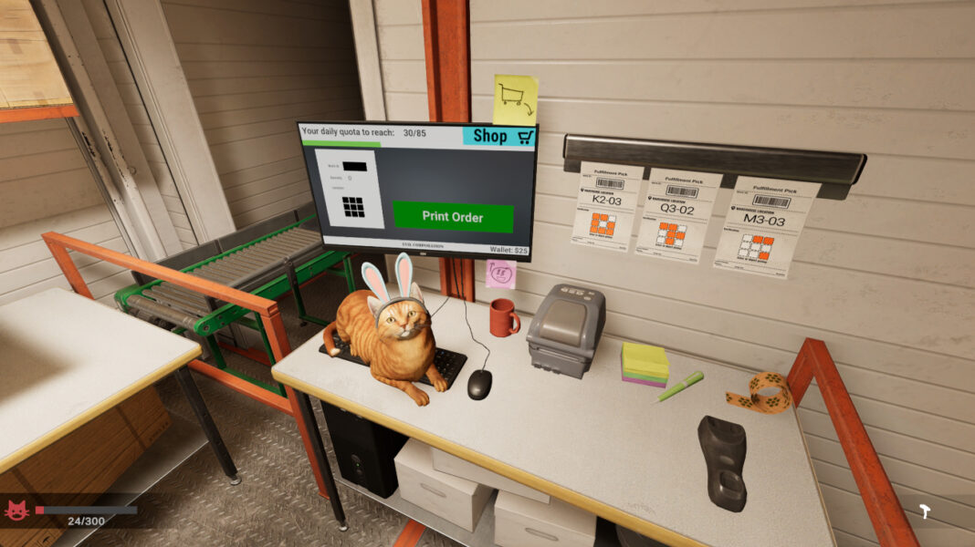 Your cat sitting on a keyboard in your office in Order 13