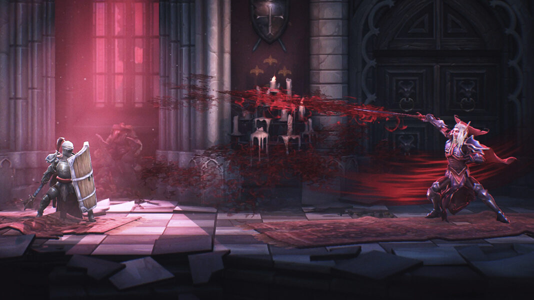 The Inquisitor battling a monstrous vampire lord in Mandragora