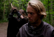 Scarecrow’s Revenge 2019 a Scarecrow is about to murder a man in the woods