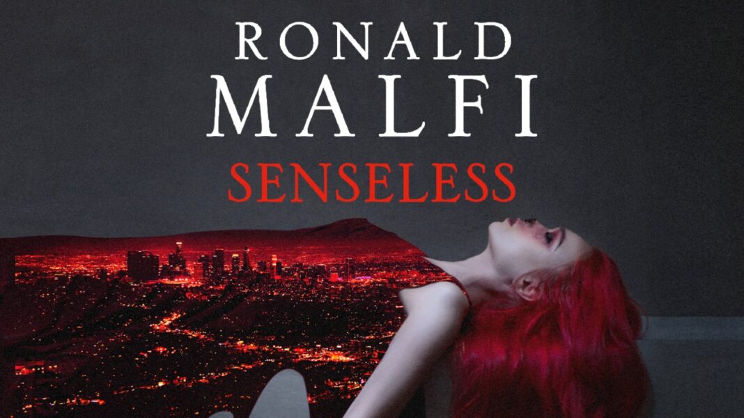 The cover of Ronald Malfi's Senseless - a woman with the city of LA in her silhouette.