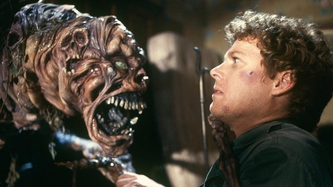 William Katt facing off against a monster in House (1985)