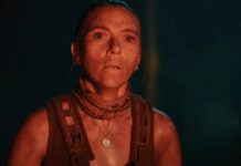 Scarlet Johansson looks scared from Jurassic World Rebirth