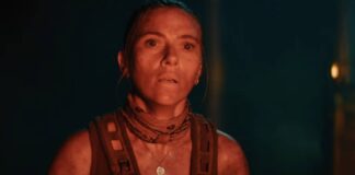 Scarlet Johansson looks scared from Jurassic World Rebirth