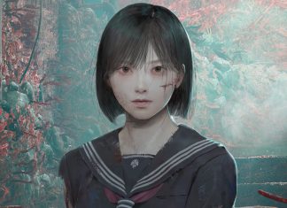 Shimizu Hinako staring at the camera in Silent Hill f