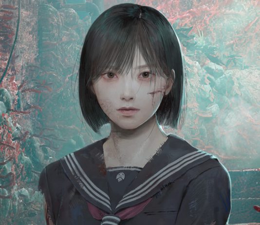 Shimizu Hinako staring at the camera in Silent Hill f