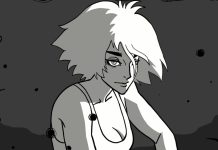 ‘Broomstick Exorcist’ Game Preview: Digital Happiness Goes 2D Vikka staring at the camera in Broomstick Exorcist