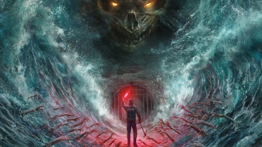 The player facing down a monstrous creature in Total Chaos