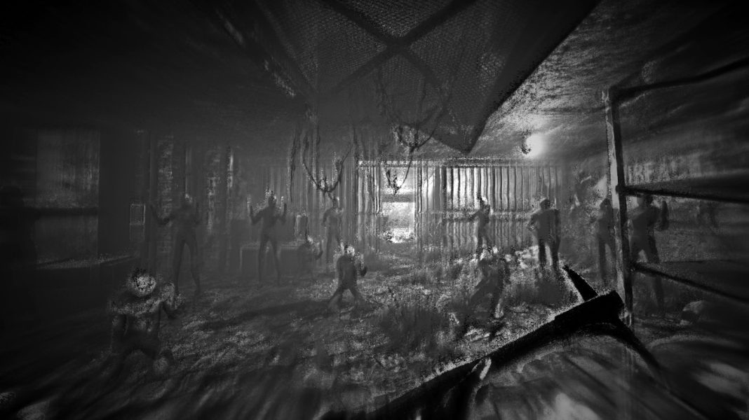 The player undergoing a terrifying hallucination in Total Chaos