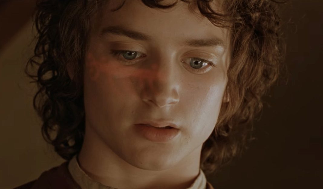 Frodo looks at the ring in The Lord of the Rings The Fellowship of the Ring