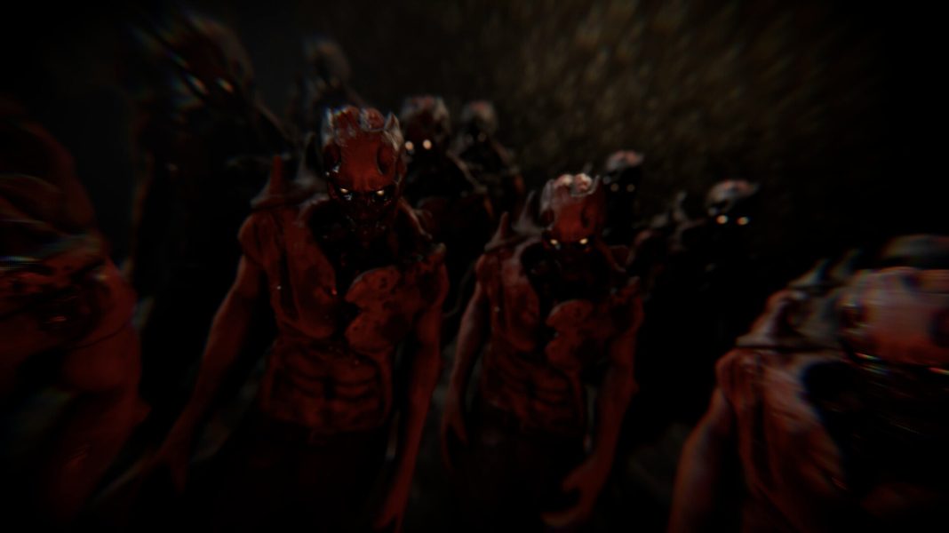 A group of Brutes staring the player down in Total Chaos