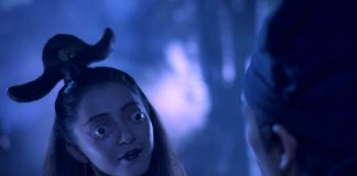 A woman's eyes bulge out in Picture of a Nymph (1987)