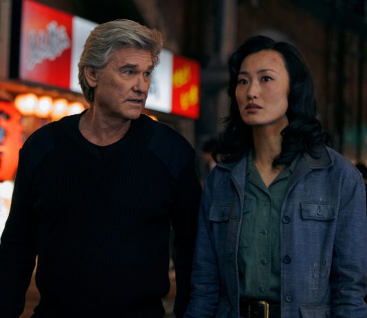 Kurt Russell and Mari Yamamoto in Monarch Legacy of Monsters Season 2, Ep. 3 'Secrets'