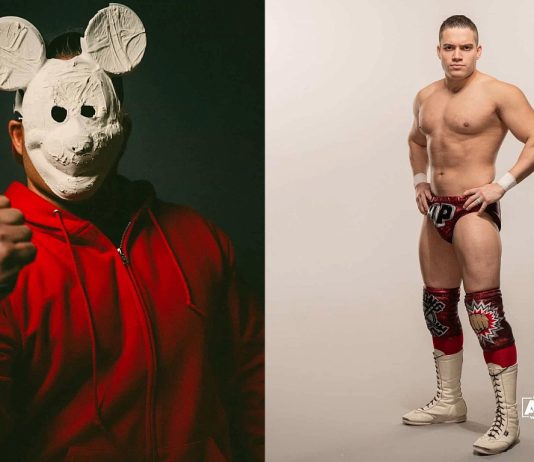 Vinny Pacifico and an image of his character in Mr. Reset