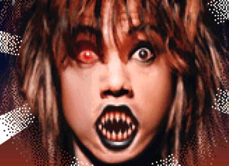 Screaming Mad George with spiky teeth in PARANOIASCAPE