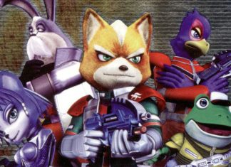 The main Star Fox crew posing on the box art for Star Fox: Assault