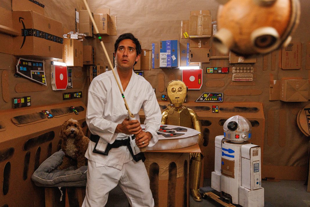 Zach King as Luke in Cardboard Star Wars Zach King as Luke in Cardboard Star Wars