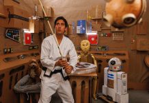 Zach King as Luke in Cardboard Star Wars