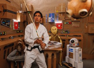 Zach King as Luke in Cardboard Star Wars