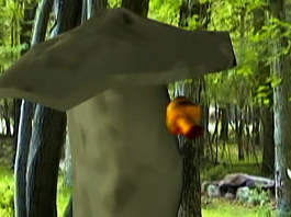 A mushroom dodges a mushroom bullet in FUNGICIDE