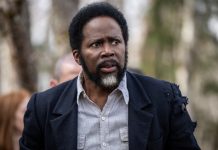Boyd, in torn clothing, looks scared in the From Season 4 finale
