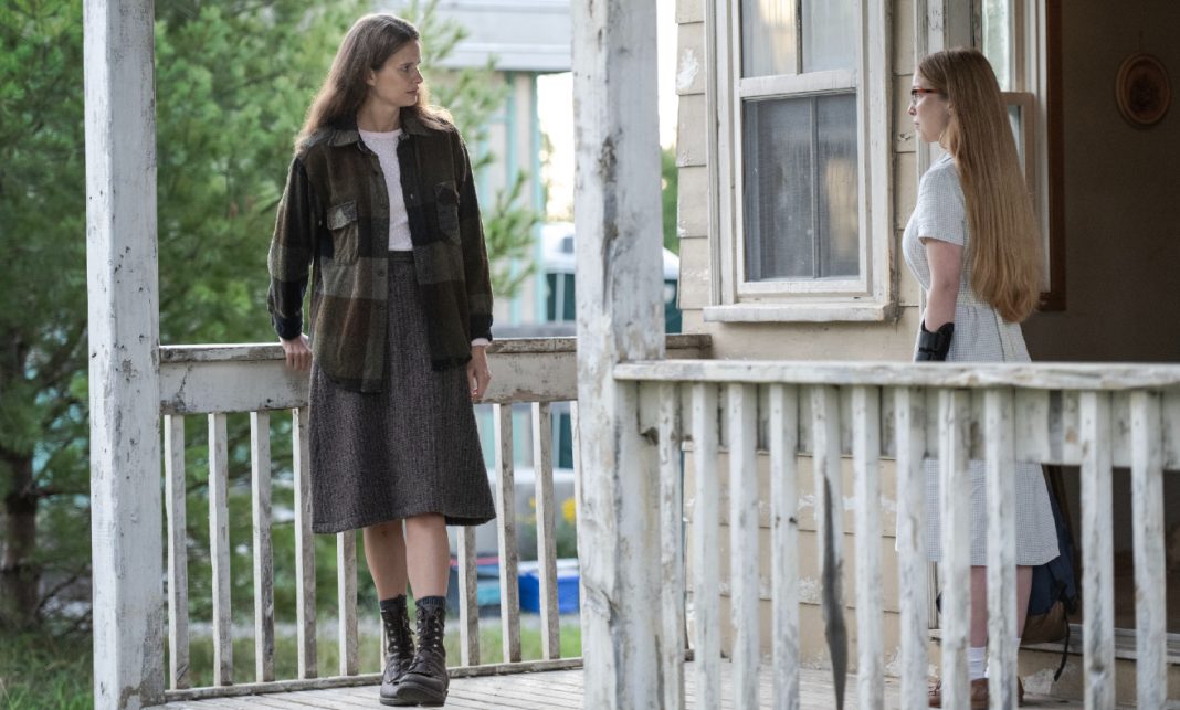 Sara Myers and Sophia talk on a porchin From Season 4 Episode 8