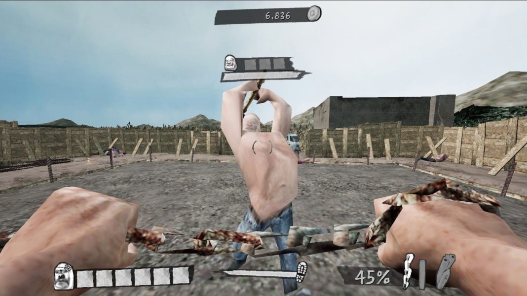 The player facing a burly shirtless thug in Scirocco Thugs