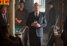 Eamon Sweeney (J.K. Simmons) gives a toast at a bar in The Westies Episode 4