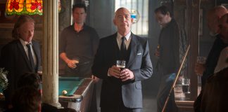 Eamon Sweeney (J.K. Simmons) gives a toast at a bar in The Westies Episode 4