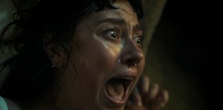 ‘Son of Sara: Volume 1’ Star Chloe Van Landschoot Talks Body & Pregnancy Horror Sara screams in pain in Son of Sara Volume 1