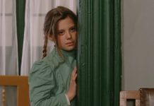 ‘Laurin’ Blu-ray Review: Visual Vengeance Gives the 1989 Gothic Thriller Its Due Laurin looks around a wall in Laurin
