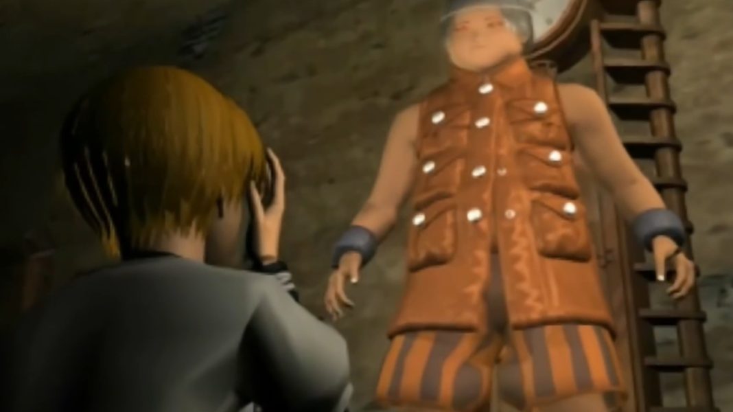 Rion talking to Rainheart in Galerians