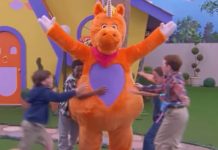 Barney Actor Praises ‘Buddy,’ Horror Movie Spoof of 1990s Kids’ TV Shows Buddy the unicorn in Buddy (2026)