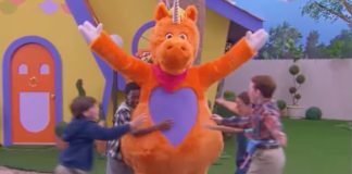 Barney Actor Praises ‘Buddy,’ Horror Movie Spoof of 1990s Kids’ TV Shows Buddy the unicorn in Buddy (2026)