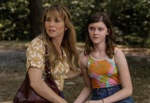 ‘Crystal Lake’ Star Linda Cardellini Explains How She Made Pamela Voorhees Her Own CRYSTAL LAKE -- Pictured: (l-r) Linda Cardellini as Pam Voorhees, Gwendolyn Sundstrom as Grace