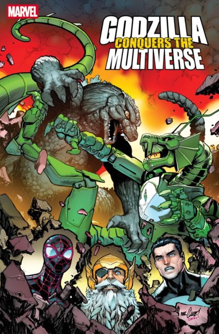 Godzilla Conquers the Multiverse #4 Written by Gerry Duggan Art by Javier Garron Published by Marvel Comics