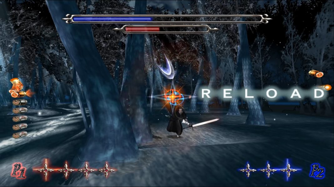 Shooting down Bathe'lemy's projectiles in Vampire Night